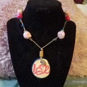 I love you Necklace about 15"